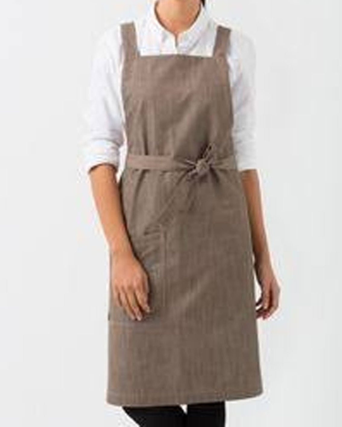 White shirt and Grey Apron set Bakery Uniform
