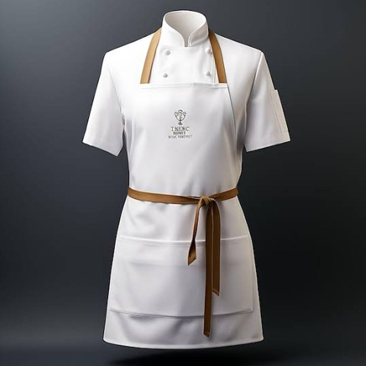 White Bakery Jacket and white apron set 