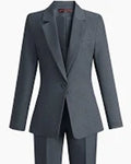 Gray suit jacket on a white background