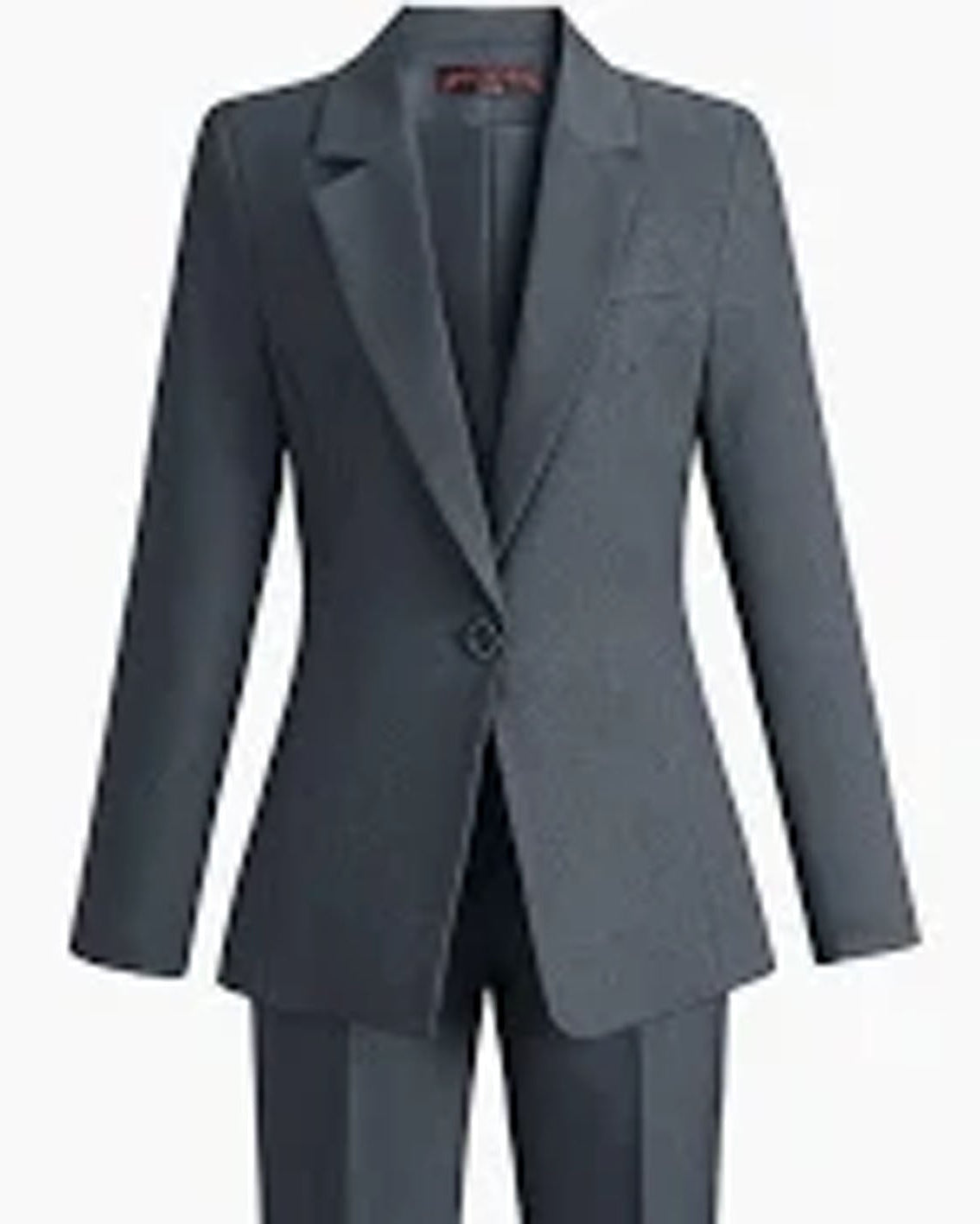 Gray suit jacket on a white background