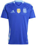 Blue sports jersey with a logo on a white background