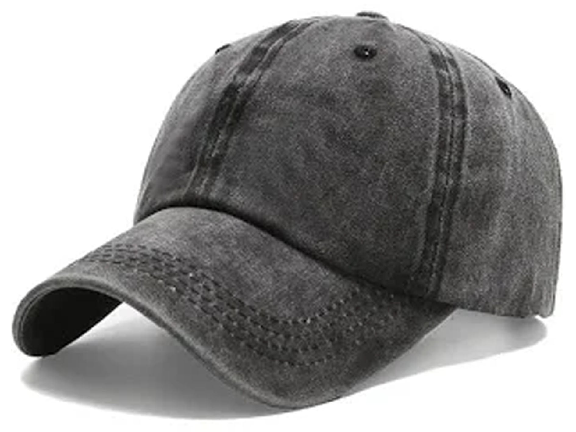 Gray baseball cap on a white background