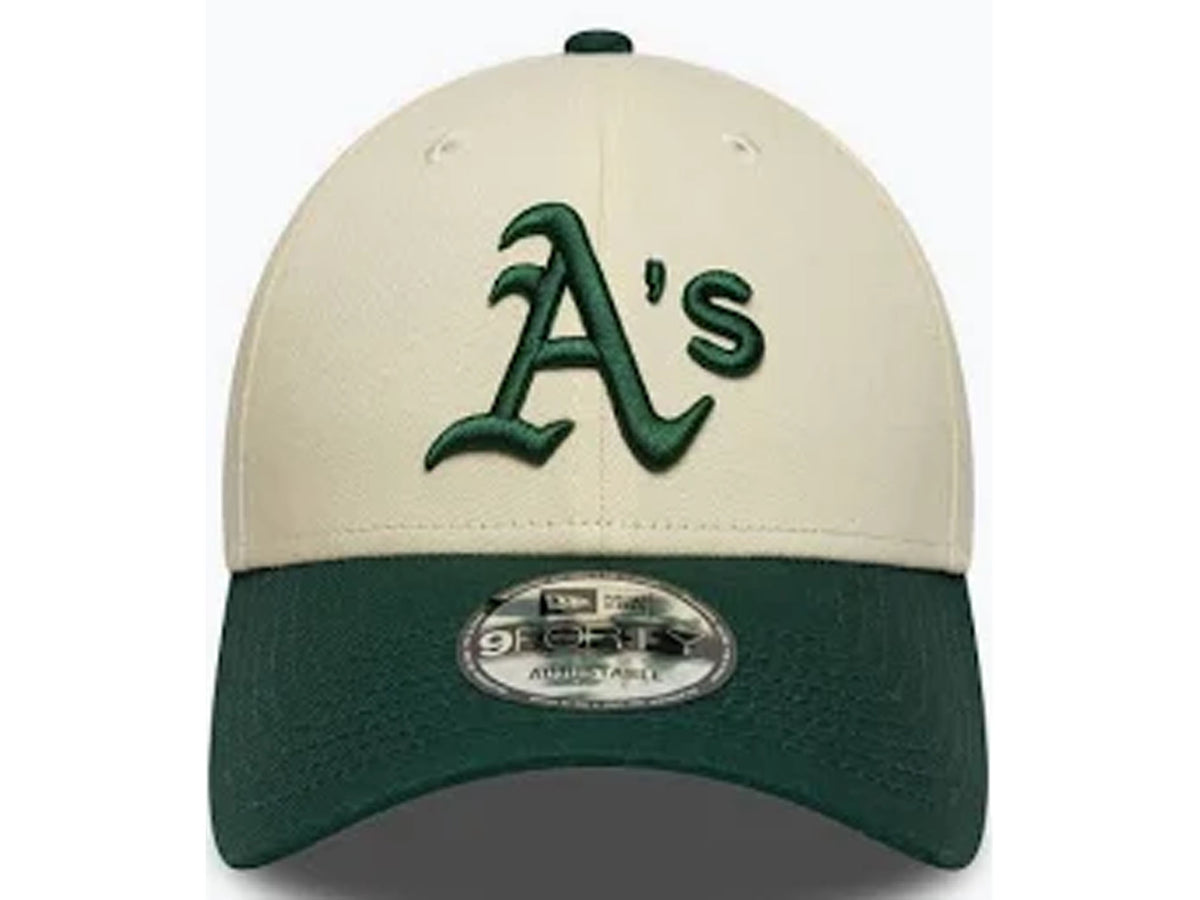 White and black base ball cap with A's