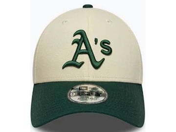 White and black base ball cap with A's