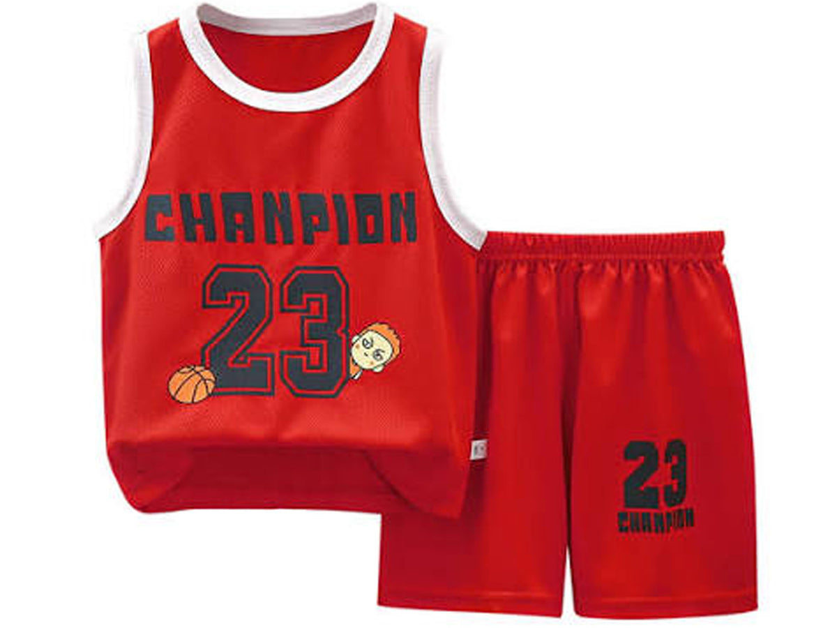 Maroon kids basket ball jersey