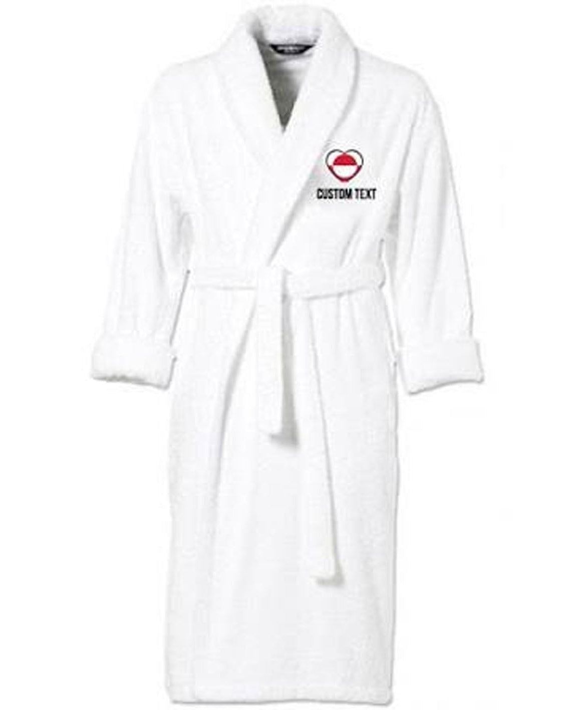White Embroidered Bath Robe