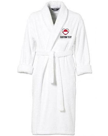 White Embroidered Bath Robe