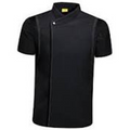 Black chef's coat on a white background