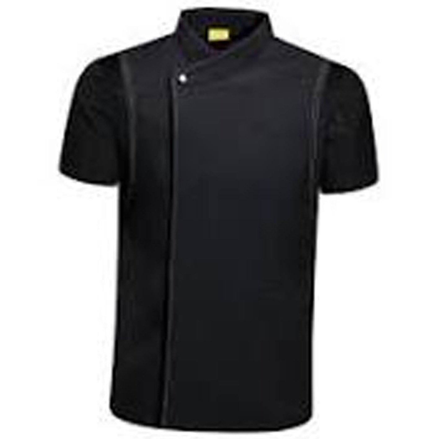 Black chef's coat on a white background