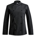 Black chef's coat on a white background