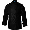 Black chef's coat on a white background