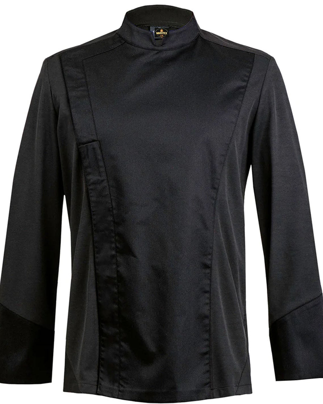 Black chef's coat on a white background