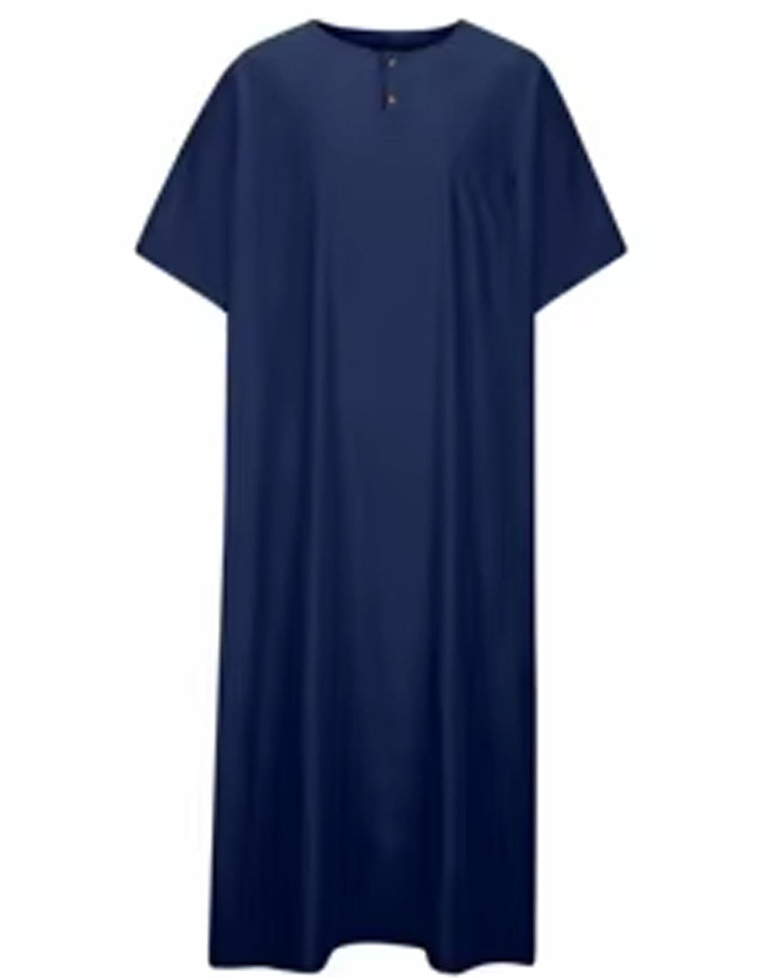Navy blue dress on a white background