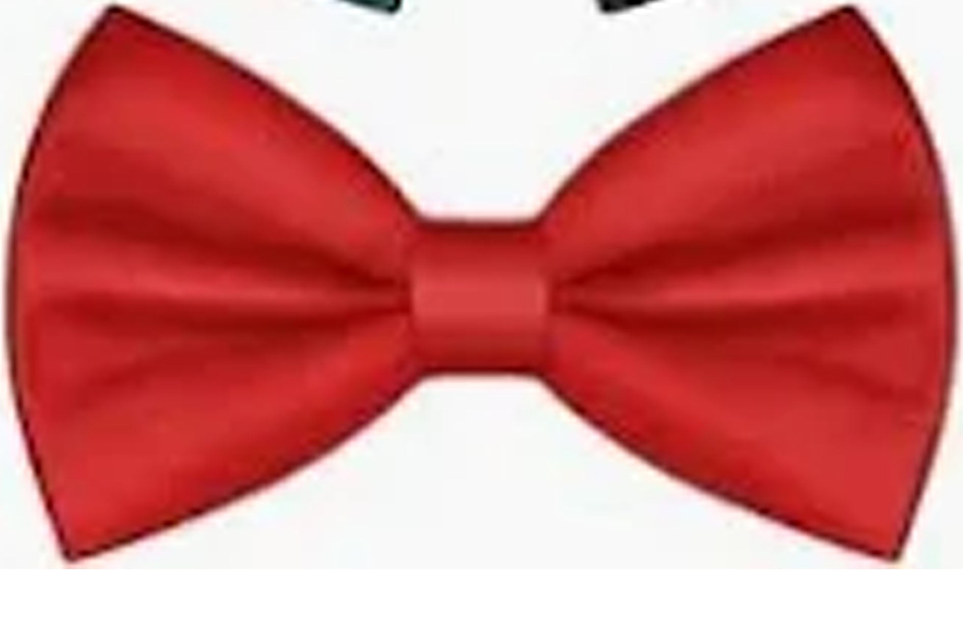 A classic red self-tie bow tie with a satin-like finish, shown against a plain white background.