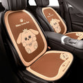 Car seat covers with cartoon dog design on a car seat