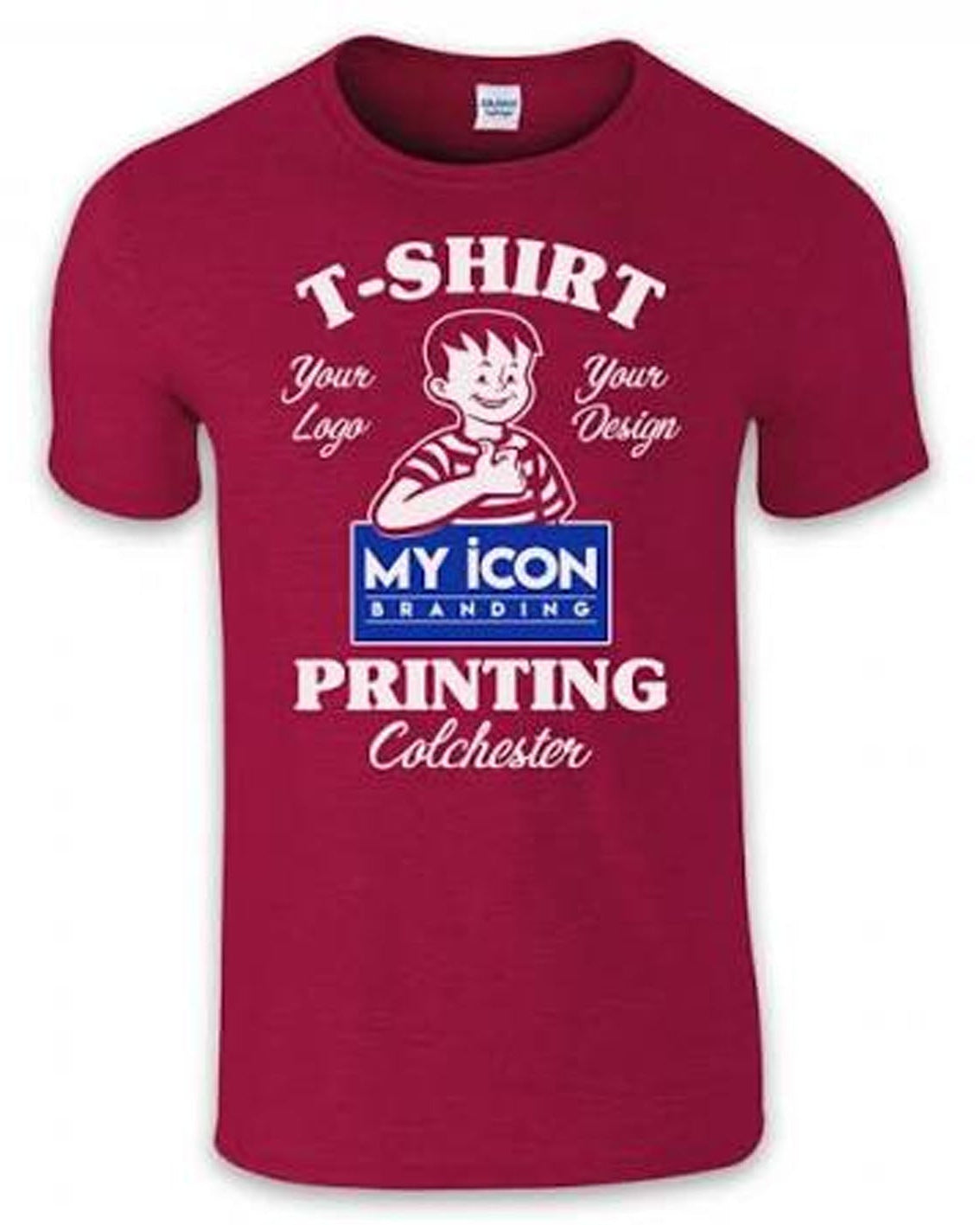 Maroon DTG printed Tshirt 