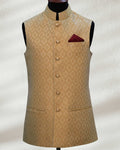 Fawn Waist Coat on a grey background