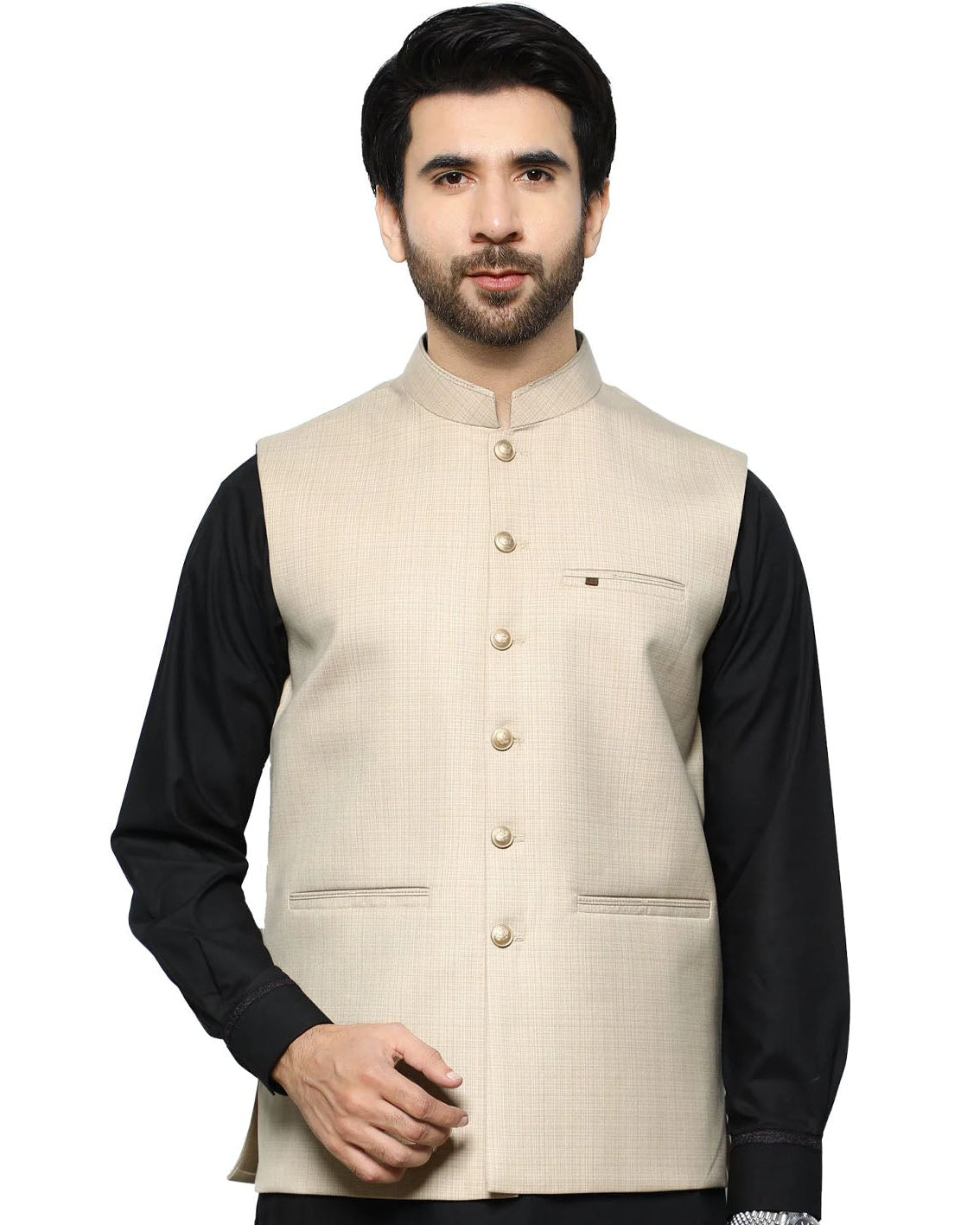 Fawn Waist Coat on a white background