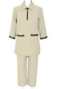 Beige Female Housekeeping Uniform set