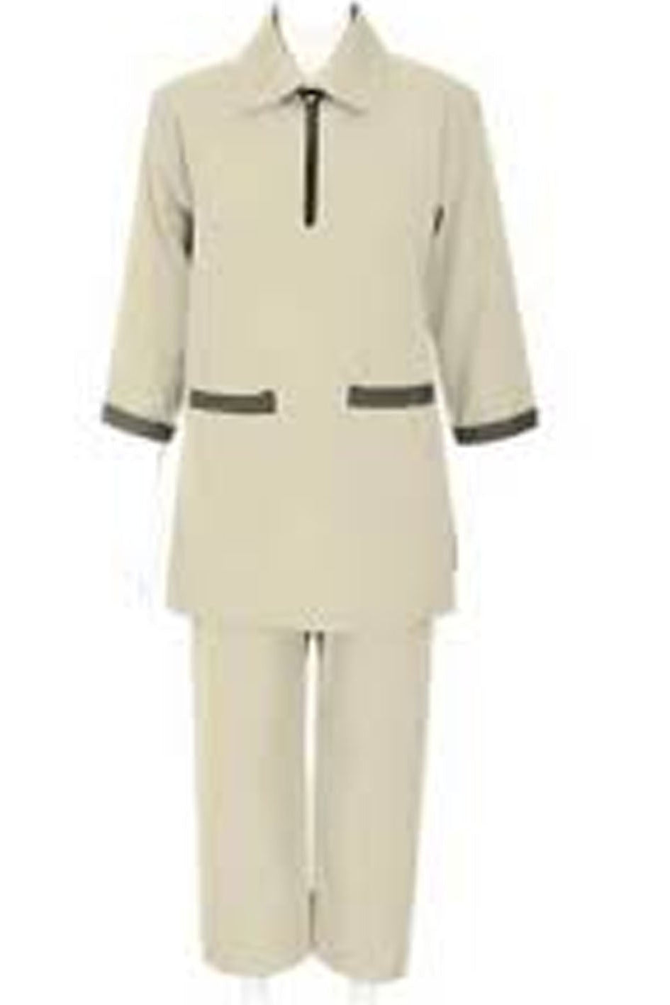 Beige Female Housekeeping Uniform set