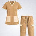 Dark Beige with off white Female Housekeeping Set
