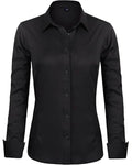 Black Full Sleeve formal Ladies Shirt