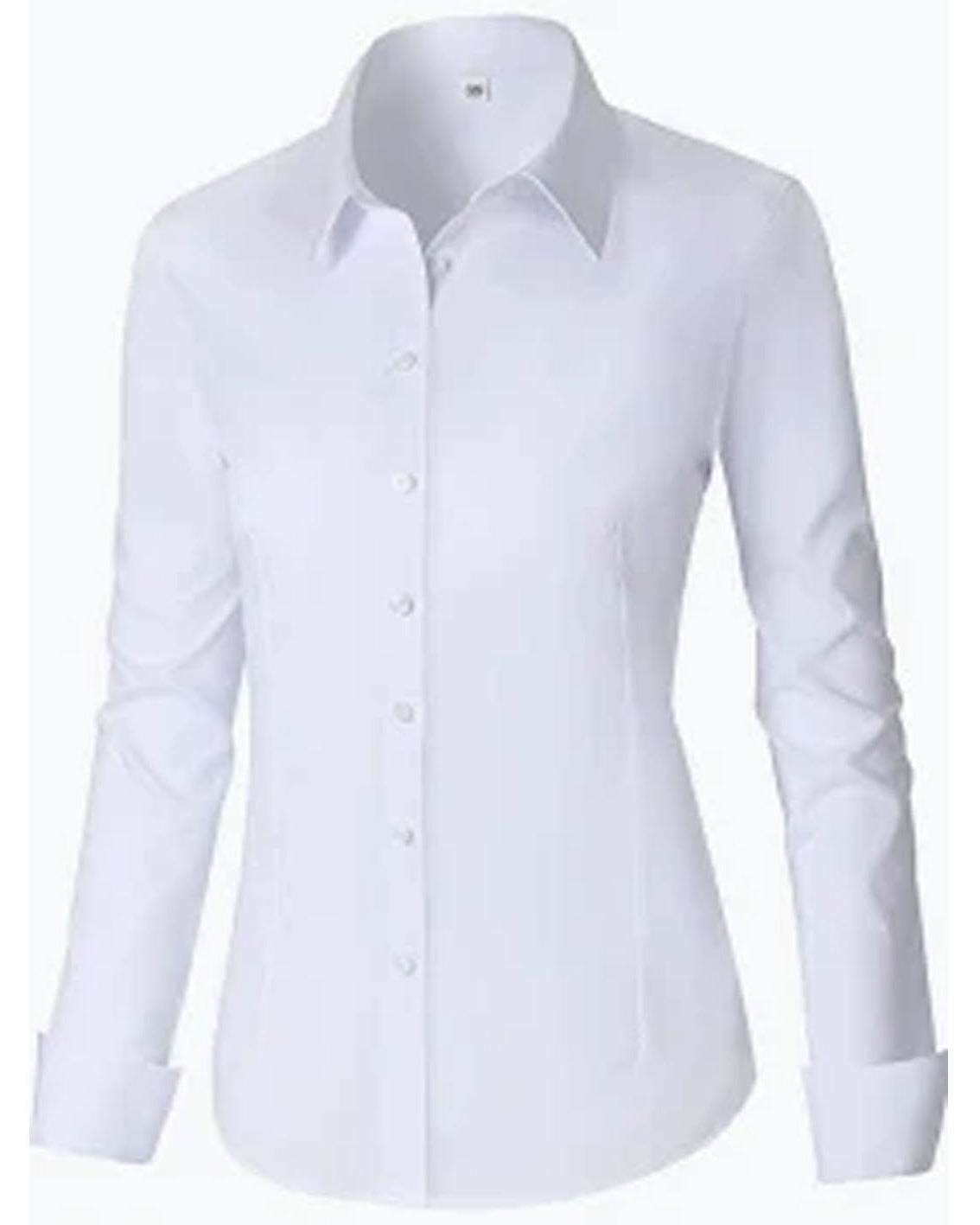 White Full Sleeve Formal Shirt For Ladies