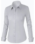 Blue Full Sleeve Formal Ladies Shirt
