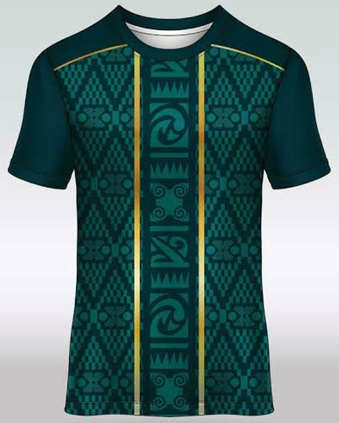 Black and Golden Full Sublimation Tshirt