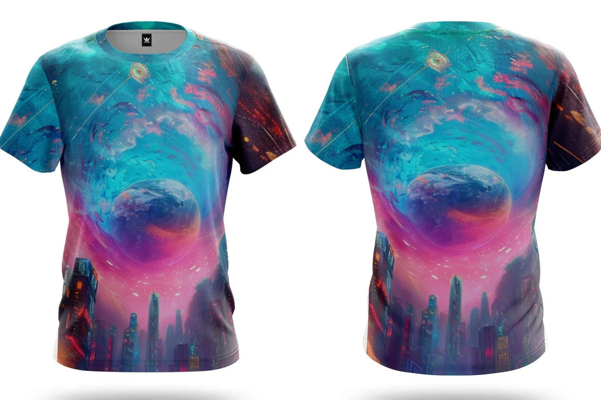 Blue design full sublimation Tshirt 