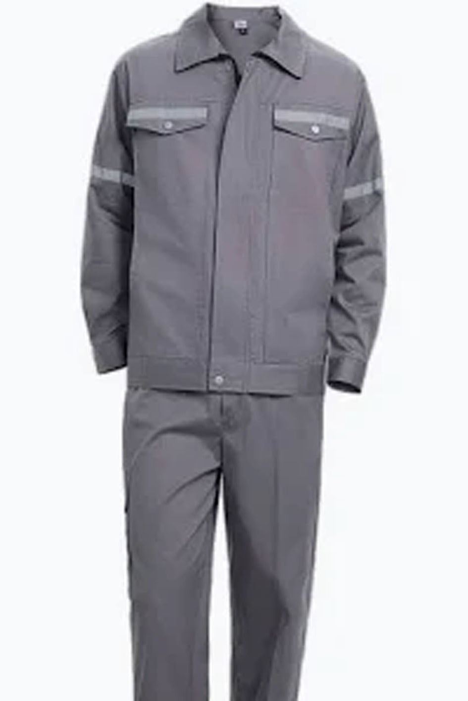 Grey 2 Piece Coverall with reflector