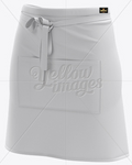 Gray skirt with a brand logo on a white background