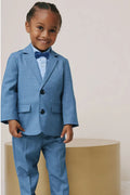 A boy with blue blazers