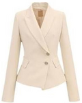 Beige blazer on a white background