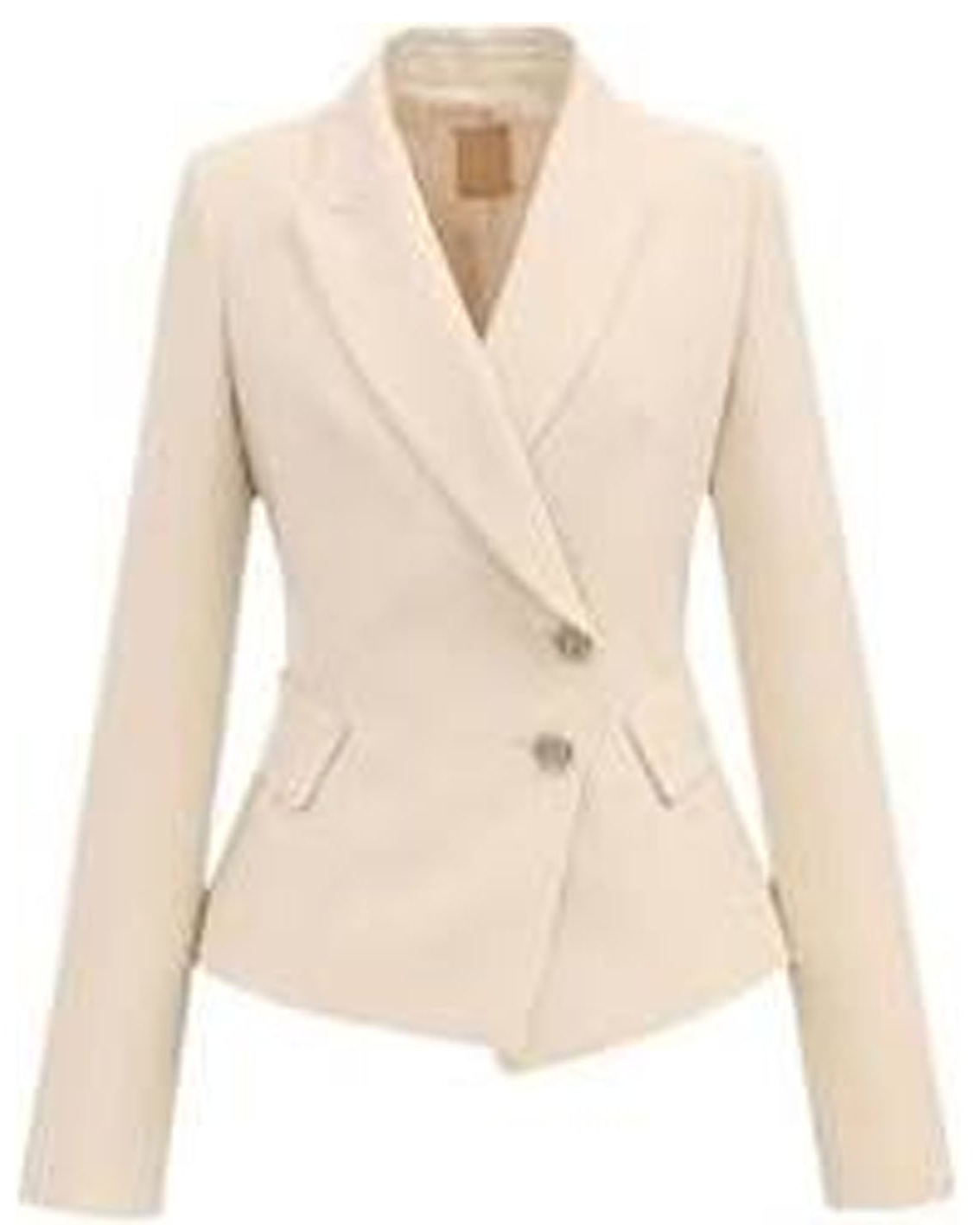Beige blazer on a white background