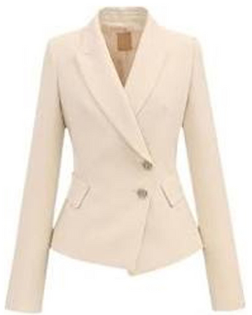 Beige blazer on a white background