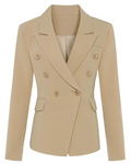 Beige blazer on a white background