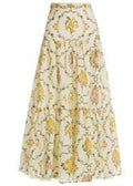 Floral patterned skirt on a white background