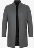 Gray coat on a white background