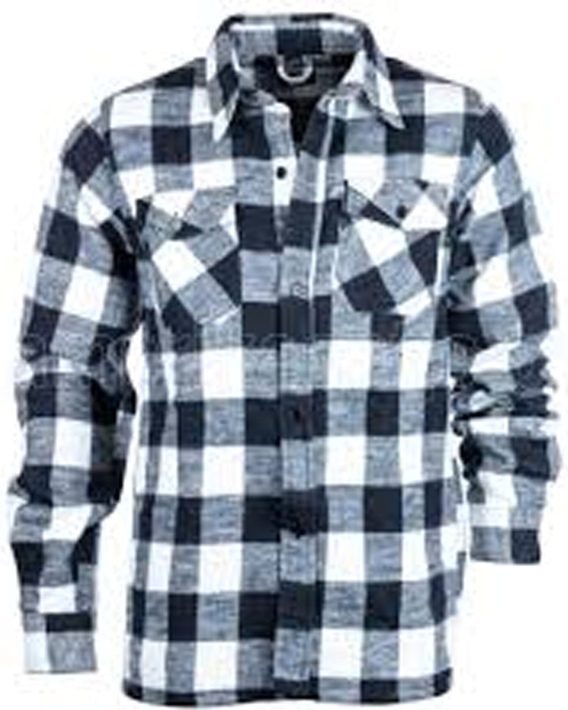 Black and white checkered shirt on a white background