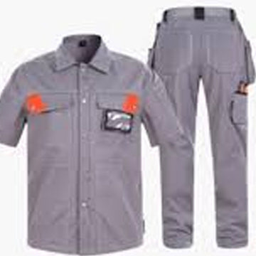 Grey Maintenance 2 Piece work wear on a white background