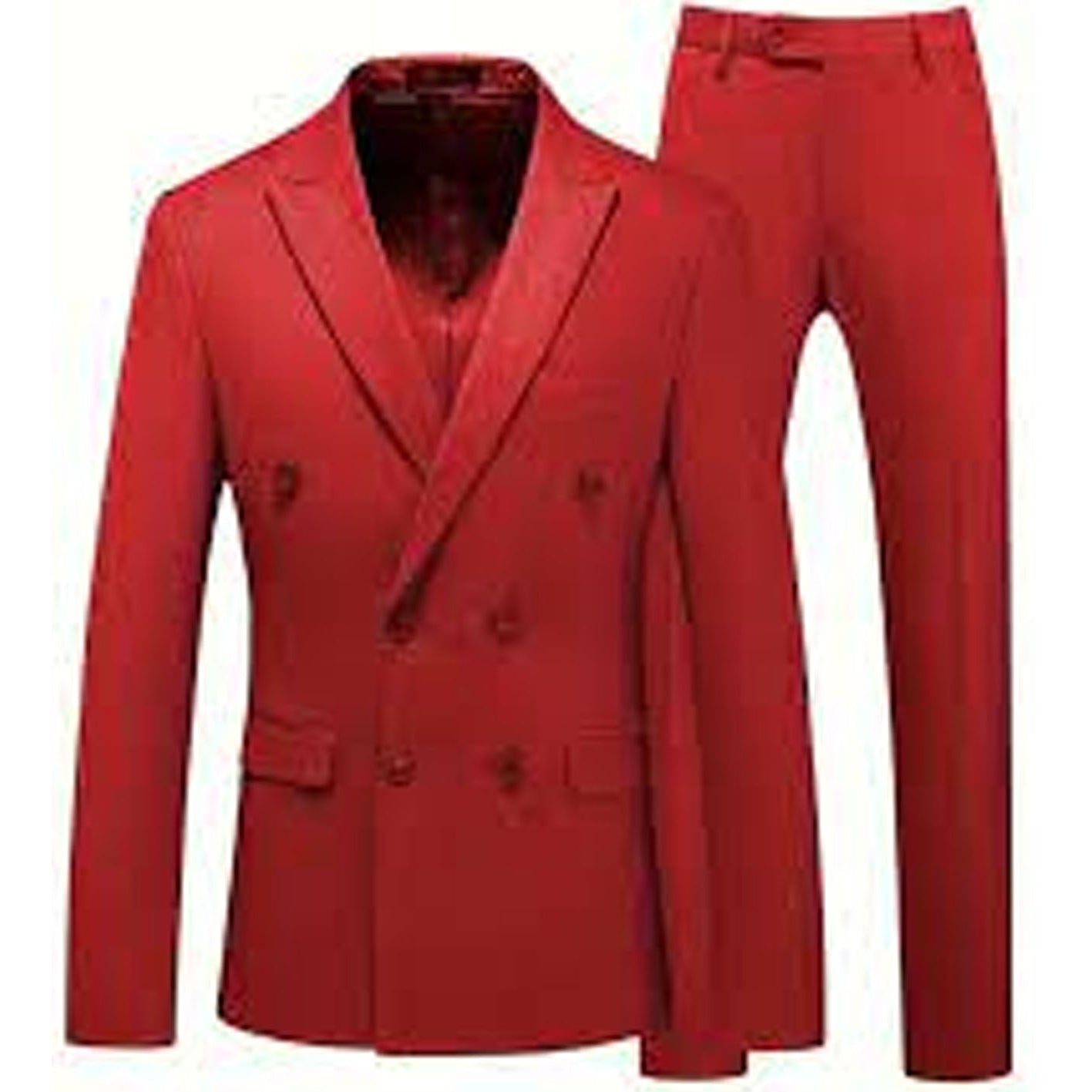 Maroon suit and pant on a white background