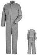 Gray coverall set on a white background
