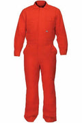 Red coverall on a white background