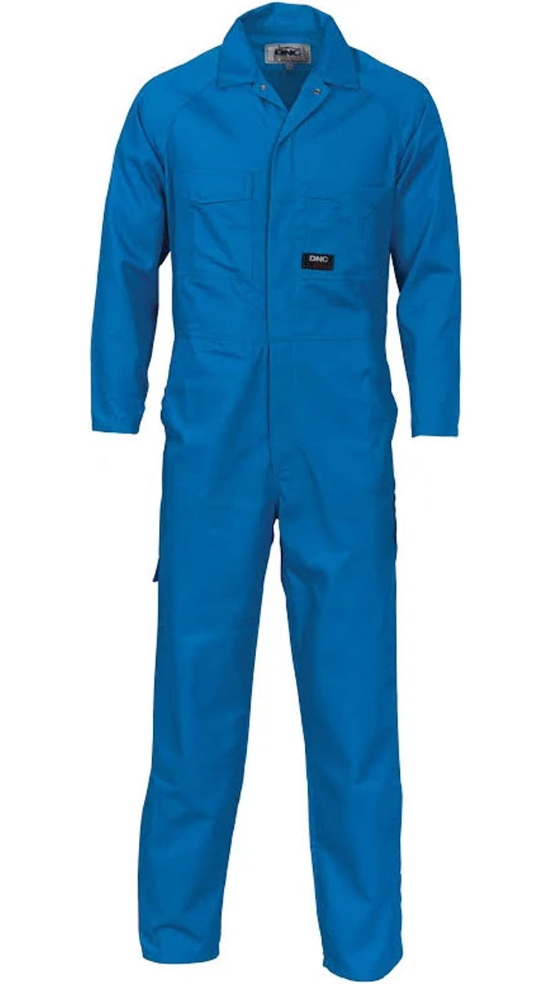 Blue coverall on a white background