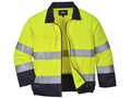 Yellow and black Reflective Bomber Jacket
