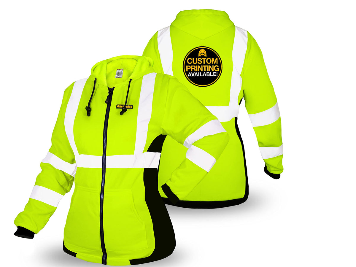 Yellow Female Reflective Bomber Jacket