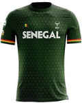 Green sports jersey with 'Senegal' text on a white background
