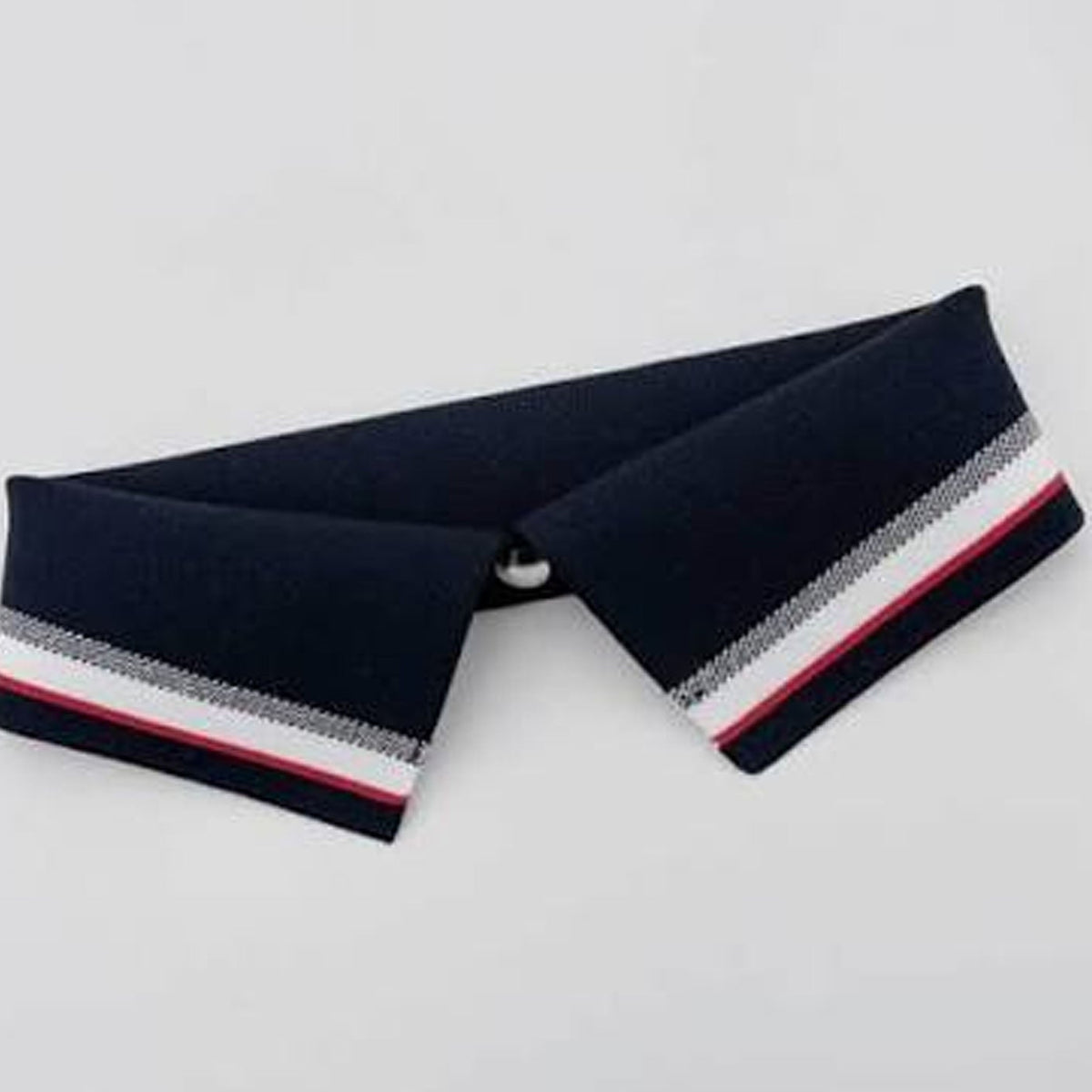 Navy Blue and white customized Tshirt collar 