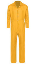 Yellow coverall on a white background